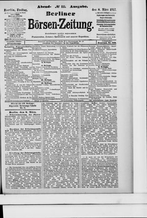 Berliner Börsen-Zeitung vom 08.03.1912