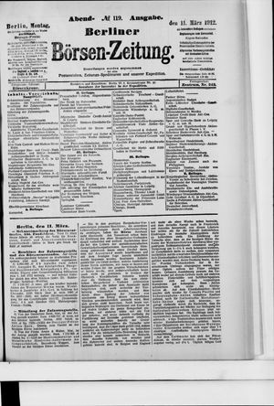 Berliner Börsen-Zeitung vom 11.03.1912