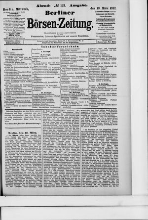 Berliner Börsen-Zeitung vom 13.03.1912