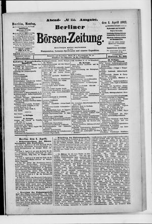 Berliner Börsen-Zeitung vom 01.04.1912