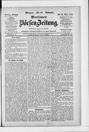 Berliner Börsen-Zeitung vom 10.04.1912