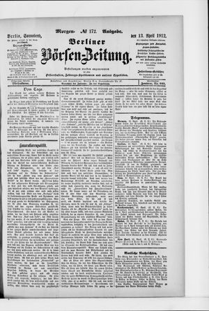 Berliner Börsen-Zeitung vom 13.04.1912