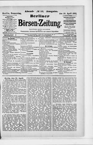 Berliner Börsen-Zeitung vom 18.04.1912
