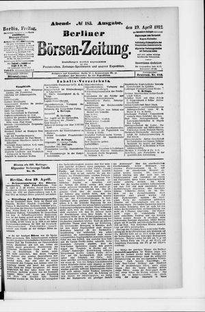 Berliner Börsen-Zeitung vom 19.04.1912