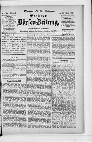 Berliner Börsen-Zeitung vom 24.04.1912