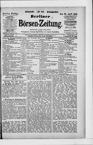 Berliner Börsen-Zeitung vom 26.04.1912