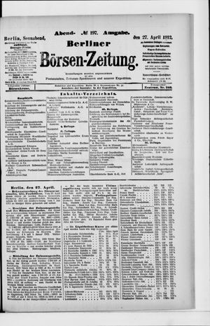 Berliner Börsen-Zeitung vom 27.04.1912