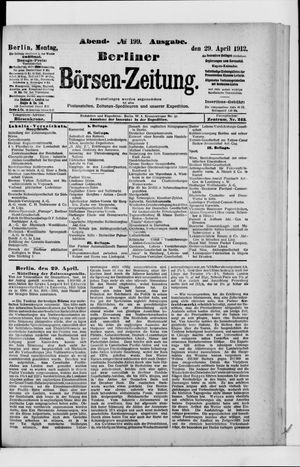 Berliner Börsen-Zeitung vom 29.04.1912