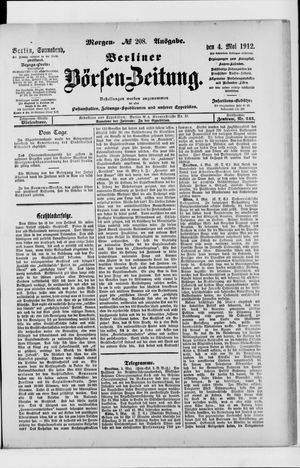 Berliner Börsen-Zeitung vom 04.05.1912
