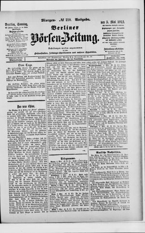 Berliner Börsen-Zeitung vom 05.05.1912
