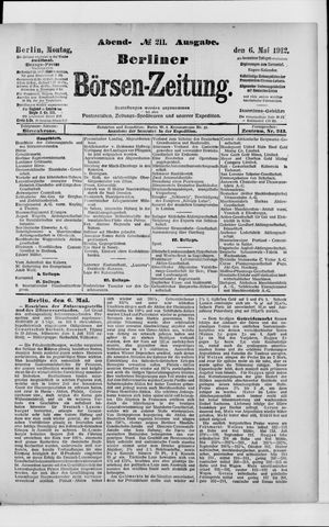 Berliner Börsen-Zeitung vom 06.05.1912