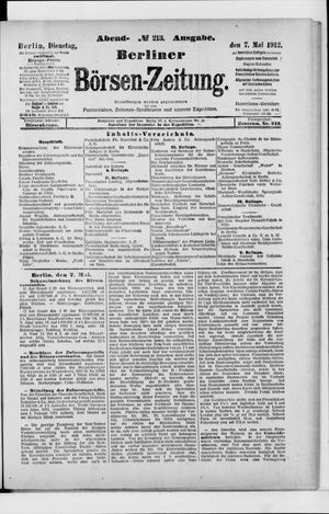 Berliner Börsen-Zeitung vom 07.05.1912