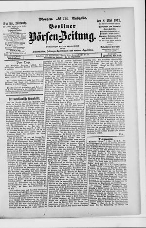 Berliner Börsen-Zeitung vom 08.05.1912
