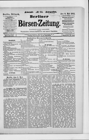 Berliner Börsen-Zeitung vom 08.05.1912