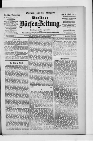 Berliner Börsen-Zeitung vom 09.05.1912