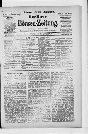 Berliner Börsen-Zeitung vom 09.05.1912