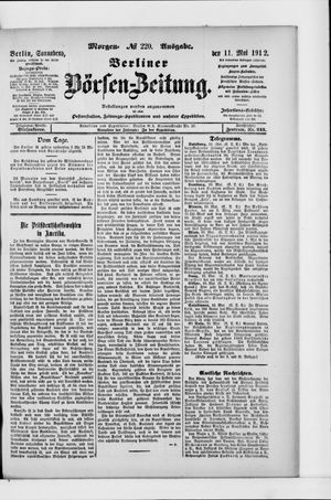 Berliner Börsen-Zeitung vom 11.05.1912
