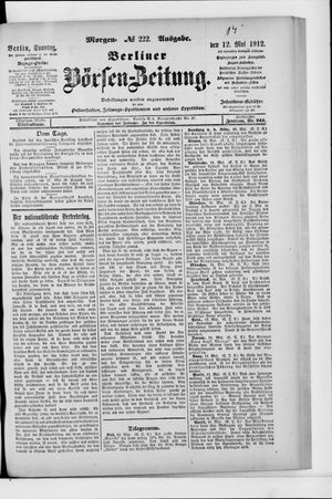 Berliner Börsen-Zeitung vom 12.05.1912