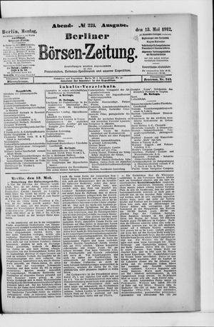 Berliner Börsen-Zeitung vom 13.05.1912