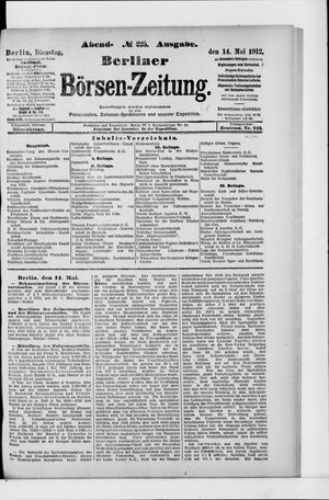 Berliner Börsen-Zeitung vom 14.05.1912