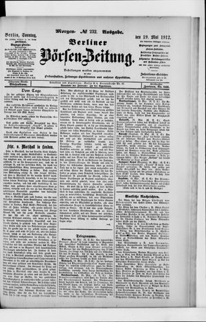 Berliner Börsen-Zeitung vom 19.05.1912