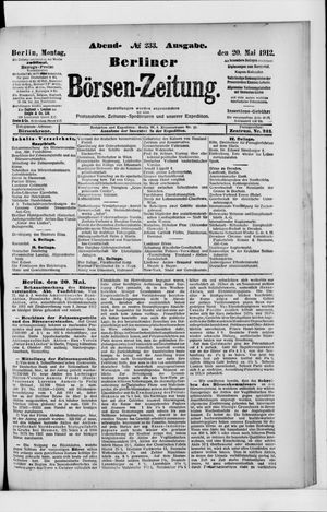 Berliner Börsen-Zeitung vom 20.05.1912
