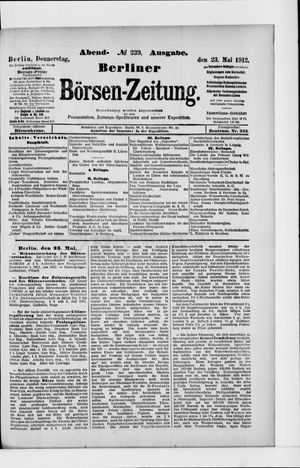 Berliner Börsen-Zeitung vom 23.05.1912