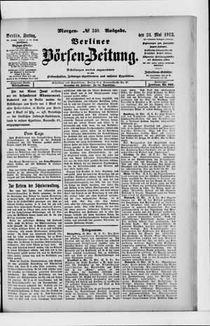 Berliner Börsen-Zeitung vom 24.05.1912