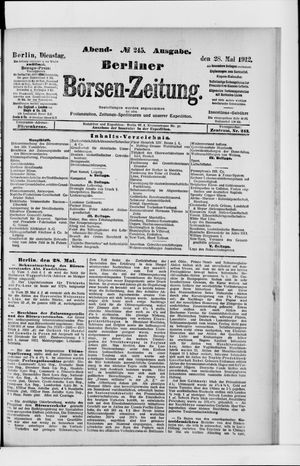 Berliner Börsen-Zeitung vom 28.05.1912