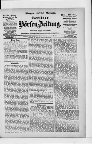 Berliner Börsen-Zeitung vom 31.05.1912