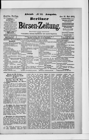 Berliner Börsen-Zeitung vom 31.05.1912