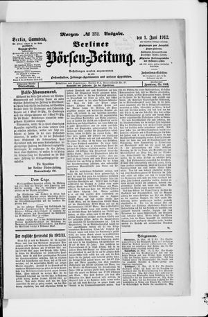 Berliner Börsen-Zeitung on Jun 1, 1912
