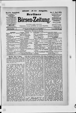 Berliner Börsen-Zeitung vom 01.06.1912