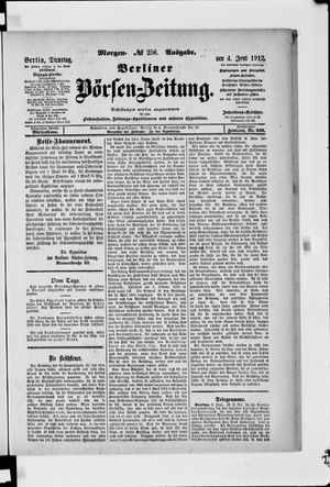 Berliner Börsen-Zeitung vom 04.06.1912