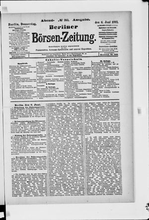 Berliner Börsen-Zeitung vom 06.06.1912