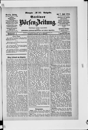 Berliner Börsen-Zeitung vom 07.06.1912