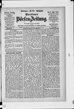 Berliner Börsen-Zeitung vom 09.06.1912