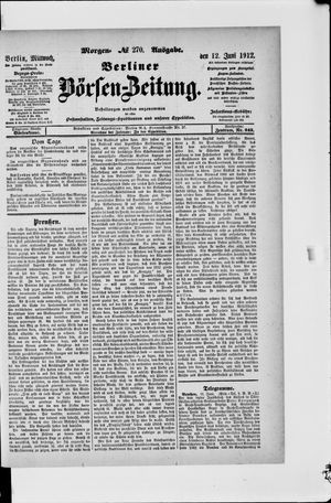 Berliner Börsen-Zeitung vom 12.06.1912