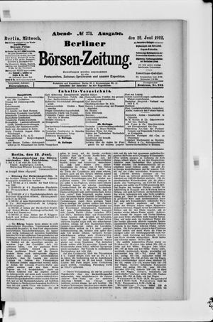 Berliner Börsen-Zeitung vom 12.06.1912