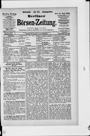 Berliner Börsen-Zeitung vom 14.06.1912