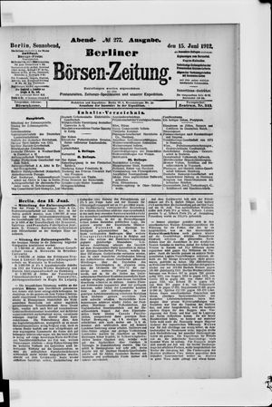 Berliner Börsen-Zeitung vom 15.06.1912