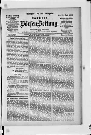 Berliner Börsen-Zeitung vom 18.06.1912