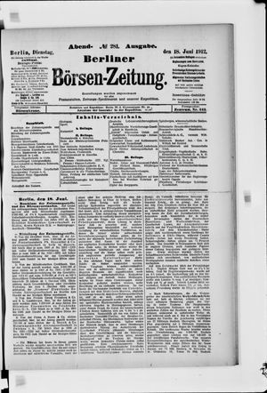 Berliner Börsen-Zeitung on Jun 18, 1912
