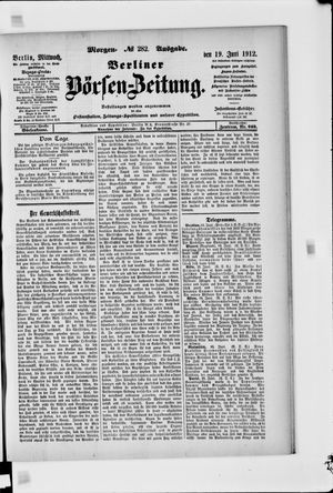 Berliner Börsen-Zeitung vom 19.06.1912