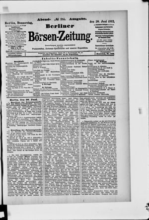 Berliner Börsen-Zeitung vom 20.06.1912