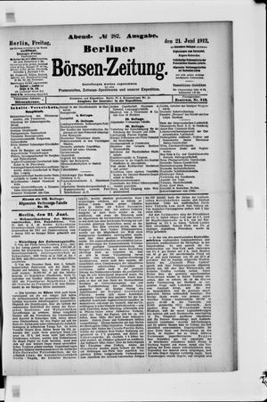 Berliner Börsen-Zeitung vom 21.06.1912