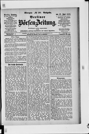 Berliner Börsen-Zeitung vom 23.06.1912