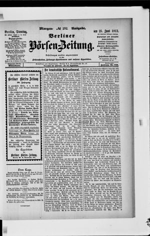 Berliner Börsen-Zeitung vom 25.06.1912