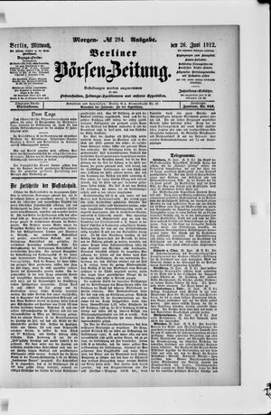 Berliner Börsen-Zeitung vom 26.06.1912