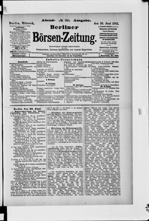 Berliner Börsen-Zeitung vom 26.06.1912